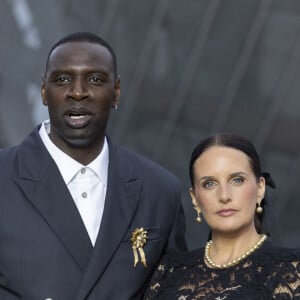 Omar Sy et sa Helene - Photocall du dîner "Prelude pour les JO" à la Fondation Vuitton à Paris, France, le 25 juillet 2024. © Olivier Borde/Bestimage