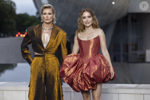 Ashlyn Harris, Sophia Bush - Photocall du dîner "Prelude pour les JO" à la Fondation Vuitton à Paris, France, le 25 juillet 2024. © Olivier Borde/Bestimage