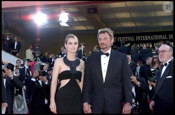 Johnny et Laeticia Hallyday au Festival de Cannes en 1999.