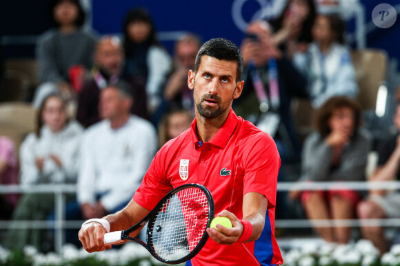 Novak Djokovic au Stade Roland-Garros. © Yegor Aleyev/TASS/Bestimage