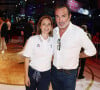 Avec son épouse Nathalie Péchalat
Exclusive - Nathalie Pechalat et Jean Dujardin au Club France, La Grande Halle de la Villette, durant les JO de Paris 2024. Photo by Jerome Dominé/ABACAPRESSCOM