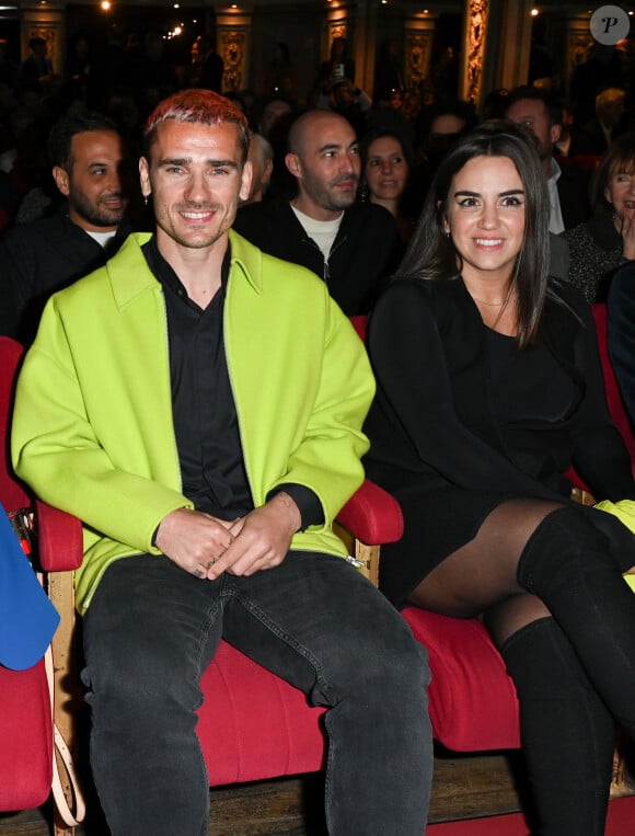 Antoine Griezmann et sa femme Erika Choperena - Inauguration de la statue de cire de "Antoine Griezmann" au musée Grévin à Paris le 6 mars 2023. © Coadic Guirec/Bestimage