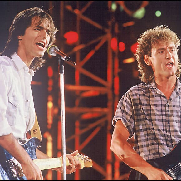 Archives de Jean-Jacques Goldman avec Michael Jones en 1987.