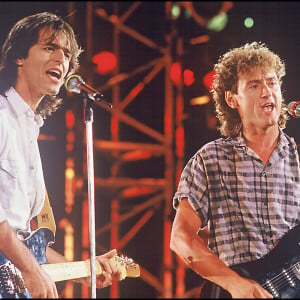 Archives de Jean-Jacques Goldman avec Michael Jones en 1987.