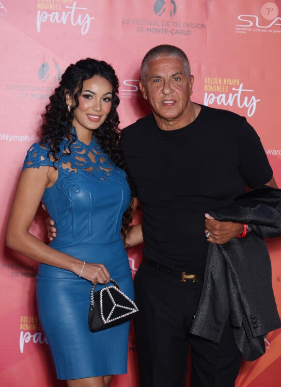 Samy Naceri et sa compagne Sofia Athena - Soirée des nominés de la "Golden Nymph Party" lors de la 63ème édition du Festival de télévision de Monte-Carlo au Monte-Carlo Bay Hotel & Resort à Monaco le 17 juin 2024. © Denis Guignebourg/BestImage 