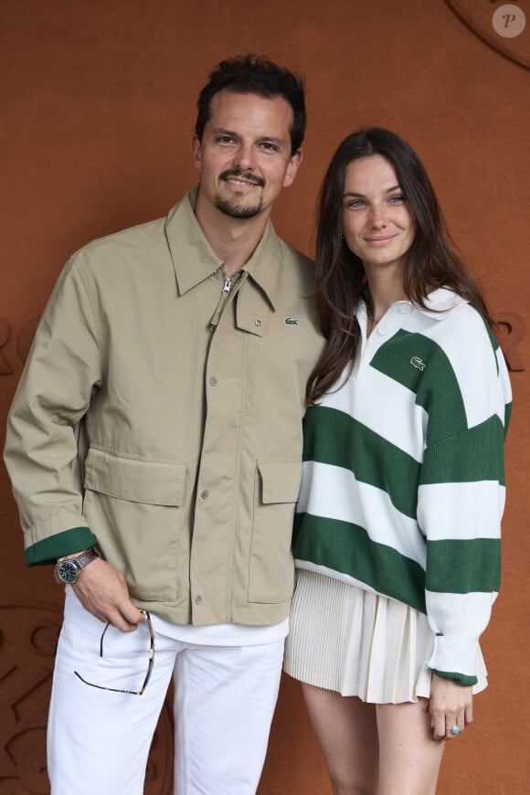 Juan Arbelaez et sa compagne Cassandre Verdier au village lors des Internationaux de France de tennis de Roland Garros 2024, à Paris, France, le 4 juin 2024. © Jacovides-Moreau/Bestimage