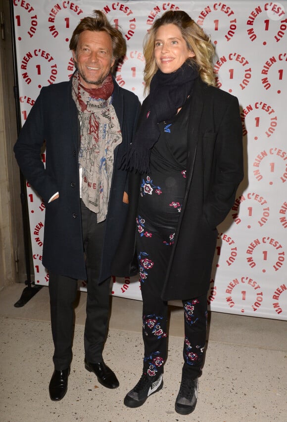 Laurent Delahousse et sa compagne Alice Taglioni (enceinte) lors d'une visite privée et d'un dîner de gala caritatif donné en faveur des actions de l'association "Un Rien C'est Tout" au musée Rodin à Paris, France, le 19 septembre 2019. © Veeren/Bestimage 