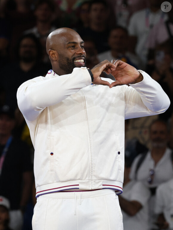 Teddy Riner d'or aux Jeux olympiques de Paris le 2 août 2024 (Credit Image: © Mickael Chavet/ZUMA Press Wire)