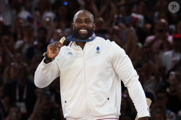 Teddy Riner d'or aux Jeux olympiques de Paris le 2 août 2024 (Credit Image: © Mickael Chavet/ZUMA Press Wire)