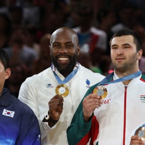 Teddy Riner d'or aux Jeux olympiques de Paris le 2 août 2024 (Credit Image: © Mickael Chavet/ZUMA Press Wire)