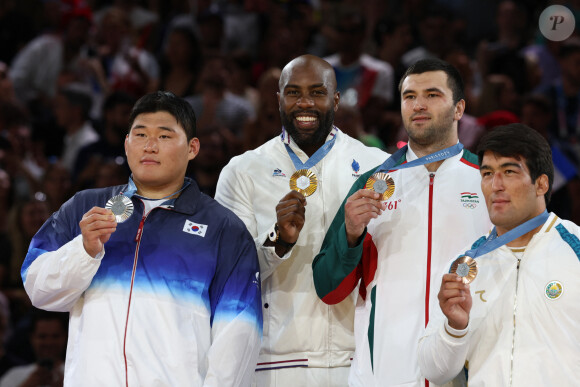 Teddy Riner d'or aux Jeux olympiques de Paris le 2 août 2024 (Credit Image: © Mickael Chavet/ZUMA Press Wire)