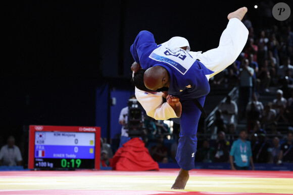 Teddy Riner en dem-finale des Jeux olympiques de Paris le 2 août 2024 © Mickael Chavet/ZUMA Press/Bestimage