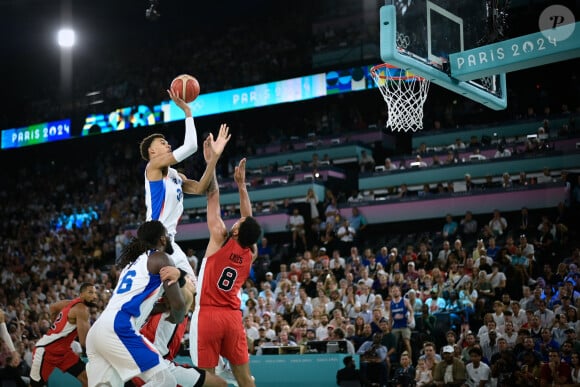 Quarts de finale - Victor Wembanyama lors du match France vs Canada, le 6 août 2024. © Federico Pestellini / DPPI / Panoramic / Bestimage