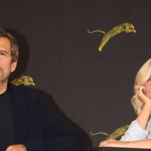 Mélanie Laurent et Guillaume Canet au photocall du film "Le Déluge" lors du 77ème festival international du film de Locarno en Suisse, le 7 août 2024. Photo by Dario Raimondi/Splash News/ABACAPRESS.COM