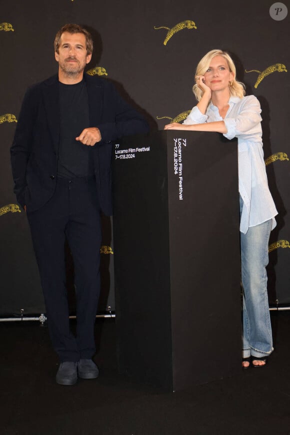 Mélanie Laurent et Guillaume Canet au photocall du film "Le Déluge" lors du 77ème festival international du film de Locarno en Suisse, le 7 août 2024. Photo by Dario Raimondi/Splash News/ABACAPRESS.COM