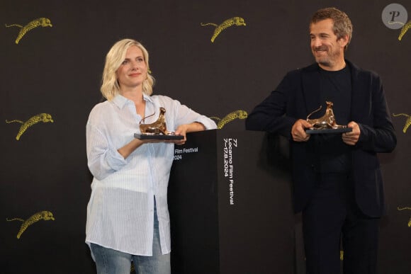 Mélanie Laurent et Guillaume Canet au photocall du film "Le Déluge" lors du 77ème festival international du film de Locarno en Suisse, le 7 août 2024. Photo by Dario Raimondi/Splash News/ABACAPRESS.COM