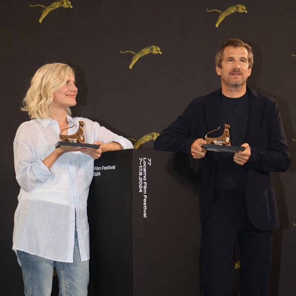 Ils ont tous les deux reçu le prix Excellence Award Davide Campari pour l'ensemble de leur carrière respective
Mélanie Laurent et Guillaume Canet au photocall du film "Le Déluge" lors du 77ème festival international du film de Locarno en Suisse, le 7 août 2024. Photo by Dario Raimondi/Splash News/ABACAPRESS.COM