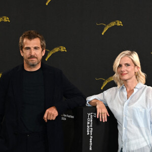 Mélanie Laurent et Guillaume Canet au photocall du film "Le Déluge" lors du 77ème festival international du film de Locarno en Suisse, le 7 août 2024. Photo by Dario Raimondi/Splash News/ABACAPRESS.COM