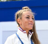 Mais aussi parce qu'elle est en couple
Pauline Ferrand-Prévot décroche la médaille d'or en VTT cross-country lors des Jeux Olympiques 2024 (JO 2024) à Élancourt dans les Yvelines le 28 juillet 2024 ( Photo by federico pestellini / DPPI / Panoramic ) -