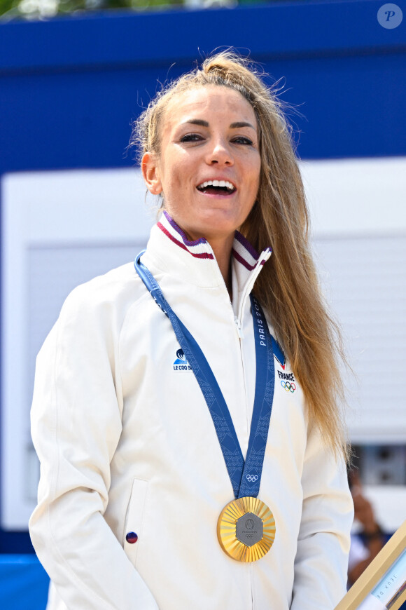 Pauline Ferrand-Prévot est une femme heureuse
Pauline Ferrand-Prévot décroche la médaille d'or en VTT cross-country lors des Jeux Olympiques 2024 (JO 2024) ( Photo by federico pestellini / DPPI / Panoramic ) -