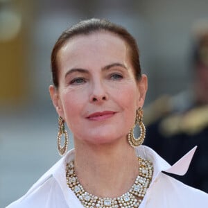 Carole Bouquet - Dîner d'Etat au château de Versailles en l'honneur de la visite officielle du roi et de la reine d'Angleterre en France (20 - 22 septembre 2023). Le 20 septembre 2023. 150 invités triés sur le volet ont été conviés à cette occasion. © Moreau-Jacovides / Bestimage 