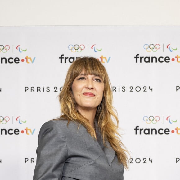 Avant tout cela, un long travail a été efféctué. Et seuls quelques proches étaient dans la confidence.
Daphné Bürki lors de la présentation des journalistes et chroniqueurs de France Télévisions pour les Jeux Olympiques 2024 au musée de l'Homme à Paris, le 11 juin 2024. © Pierre Perusseau / Bestimage