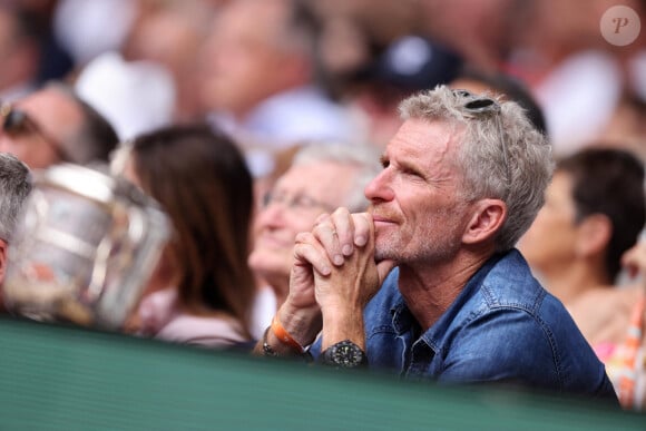 Denis Brogniart en tribune (jour 14) lors des Internationaux de France de Tennis de Roland Garros 2022 à Paris, France, le 4 juin 2022. © Dominique Jacovides/Bestimage