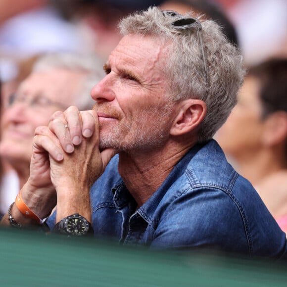 Denis Brogniart en tribune (jour 14) lors des Internationaux de France de Tennis de Roland Garros 2022 à Paris, France, le 4 juin 2022. © Dominique Jacovides/Bestimage