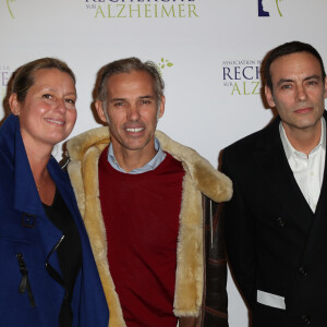 Paul Belmondo, son ex-femme Luana et Anthony Delon lors du photocall du 12ème Gala 2017 de l'Association pour la Recherche sur Alzheimer à la salle Pleyel dans le 8ème arrondissement, à Paris, France le 30 janvier 2017.  © Cyril Moreau/Bestimage 