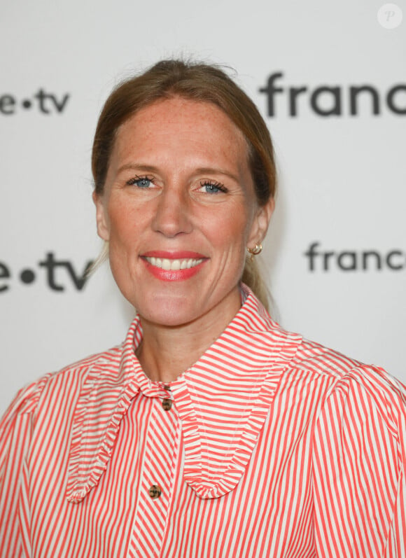 Agathe Lecaron au photocall pour la conférence de presse de rentrée de France TV à la Grande Halle de la Villette à Paris, France, le 6 juillet 2022. © Coadic Guirec/Bestimage  Celebs attend the photocall for France TV's back-to-school press conference at the Grande Halle de la Villette in Paris, France, on July 6, 2022. 