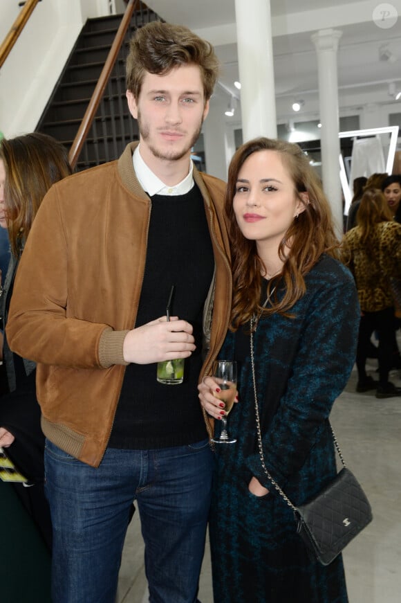 Exclusif - Jean-Baptiste Maunier et sa compagne Léa Arnezeder - Soirée de lancement de la collection capsule "J Brand x Comptoir des Cotonniers" à la "L.A. Galerie" rue Bachaumont dans le 2ème arrondissement à Paris, le 17 février 2016. © Rachid Bellak/Bestimage