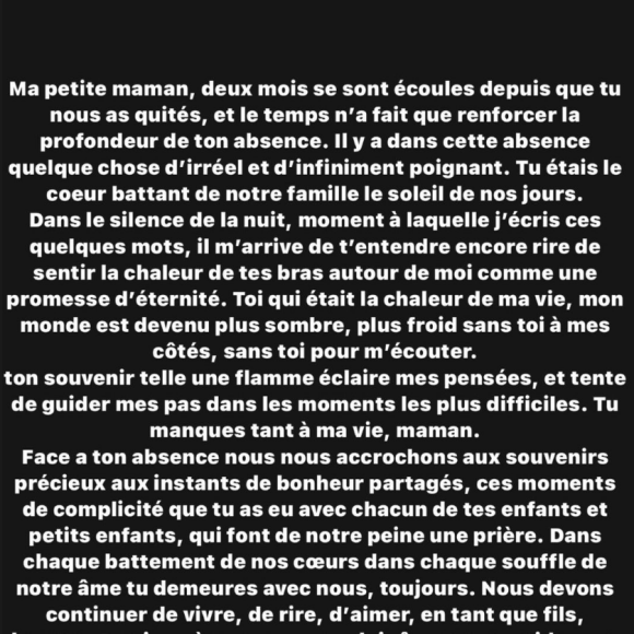 Jean-Baptiste Maunier a posté un triste message sur Instagram deux mois après la mort de sa maman.