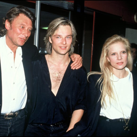 Avant qu'il ne devienne un grand artiste comme ses parents
Archives - Johnny Hallyday et son fils David Hallyday avec Estelle Lefébure et Sylvie Vartan en 1991