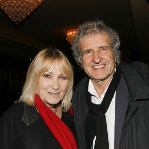 Exclusif - Gerard Leclerc et son épouse Julie - People dans les backstage du concert de A.Chamfort "Dandy Symphonique" au Grand Rex à Paris. Le 23 mars 2022 © Denis Guignebourg / Bestimage