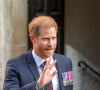 Malheureusement, le prince Harry n'assistera pas aux funérailles de Lord Robert Fellowes
Le prince Harry, duc de Sussex arrive à la célébration du 10ème anniversaire des Invictus Games, en la cathédrale Saint-Paul à Londres, le 8 mai 2024. Venu sans sa femme et ses enfants, il ne rencontrera pas son père qui lutte actuellement contre un cancer. © Tayfun Salci/ZUMA Press/Bestimage