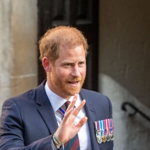 Malheureusement, le prince Harry n'assistera pas aux funérailles de Lord Robert Fellowes
Le prince Harry, duc de Sussex arrive à la célébration du 10ème anniversaire des Invictus Games, en la cathédrale Saint-Paul à Londres, le 8 mai 2024. Venu sans sa femme et ses enfants, il ne rencontrera pas son père qui lutte actuellement contre un cancer. © Tayfun Salci/ZUMA Press/Bestimage