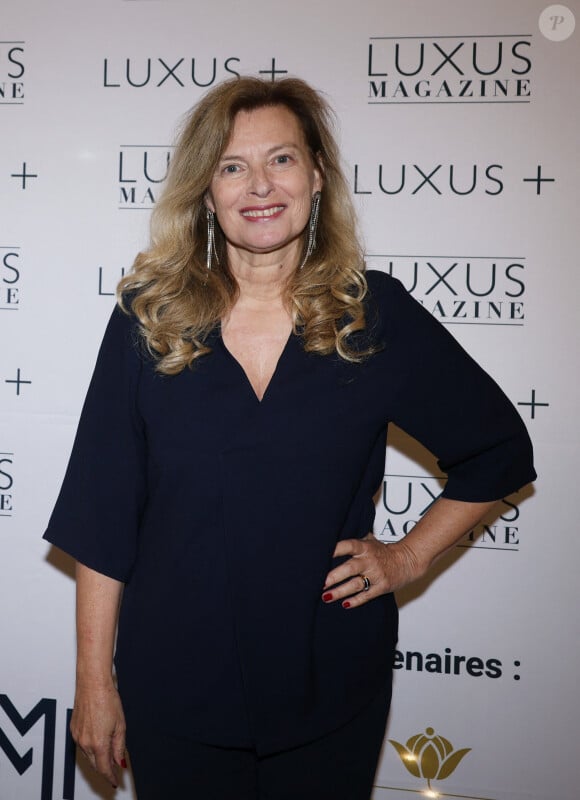 Exclusif - Valérie Trierweiler lors de la soirée "L'art de recevoir" par Luxus Magazine au Pavillon Elysée à Paris le 30 mai 2024. © Denis Guignebourg / Bestimage