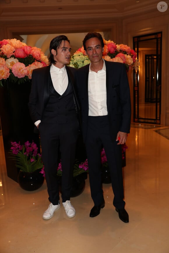 Exclusif - Anthony Delon avec son frère Alain-Fabien Delon au cocktail de la 10ème édition du "Global Gift Gala" à l'hôtel Four Seasons George V à Paris, le 3 juin 2019. © Cyril Moreau/Global Gift Foundation/Bestimage