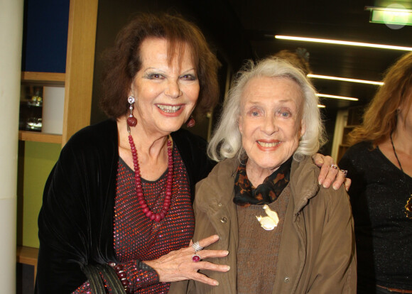 Claudia Cardinale et Micheline Presle - 11ème cérémonie des Prix Henri Langlois au studio 104 de la Maison de la Radio à Paris le 11 avril 2016. A cette occasion, Claudia Cardinale à fêté ses 60 ans de carrière lors de cette cérémonie à 3 jours de son 78ème anniversaire. © Philippe Baldini/ Bestimage