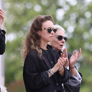 Mathilde Laffont arrives at the funeral of Patrice Laffont at the Pere Lachaise cemetery on August 23, 2024 in Paris, France. Photo by Nasser Berzane/ABACAPRESS.COM