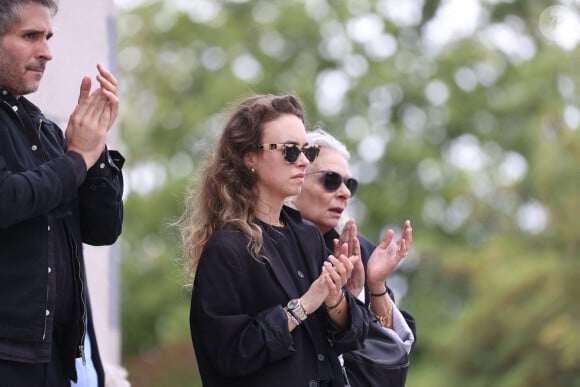 Mathilde Laffont arrives at the funeral of Patrice Laffont at the Pere Lachaise cemetery on August 23, 2024 in Paris, France. Photo by Nasser Berzane/ABACAPRESS.COM