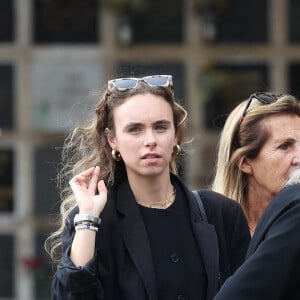 Mathilde Laffont arrives at the funeral of Patrice Laffont at the Pere Lachaise cemetery on August 23, 2024 in Paris, France. Photo by Nasser Berzane/ABACAPRESS.COM