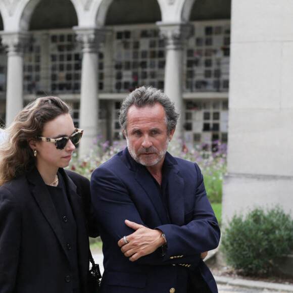 Mathilde Laffont, Fabrice Laffont arrives at the funeral of Patrice Laffont at the Pere Lachaise cemetery on August 23, 2024 in Paris, France. Photo by Nasser Berzane/ABACAPRESS.COM