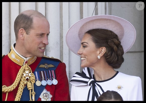 La famille royale britannique, dont le prince William et Kate Middleton, participe à la cérémonie des couleurs à Londres, Royaume-Uni, le 15 juin 2024. Photo par Stephen Lock / i-Images/ABACAPRESS.COM