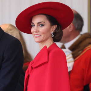 La princesse de Galles lors de la cérémonie d'accueil du président de la Corée du Sud, Yoon Suk Yeol, et de son épouse, Kim Keon Hee, à Horse Guards Parade, dans le centre de Londres, au premier jour de la visite d'État au Royaume-Uni. Londres, Royaume-Uni, mardi 21 novembre 2023. Photo par Chris Jackson/PA Wire/ABACAPRESS.COM