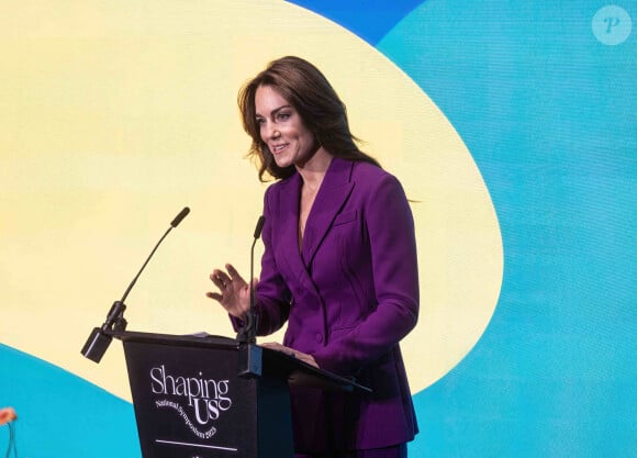 The Princess of Wales laughs as she listens to Tony Blair and William Hague swap anecdotes as they speak at the Shaping Us National Symposium at the design museum in London, UK, on November 15, 2023. Photo by Richard Pohle/News Licensing/ABACAPRESS.COM 