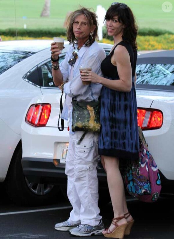 Steven Tyler en vacances à Hawaï avec sa petite amie Erin Brady le 20 mars 2010