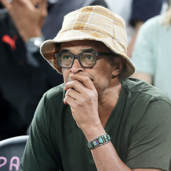 Yannick Noah - Les célébrités en tribunes pendant l'épreuve de basketball de Demi-Finale opposant la France à l'Allemagne lors des Jeux Olympiques de Paris 2024 (JO) à l'Arena Bercy, à Paris, France, le 8 août 2024. © Jacovides-Perusseau/Bestimage