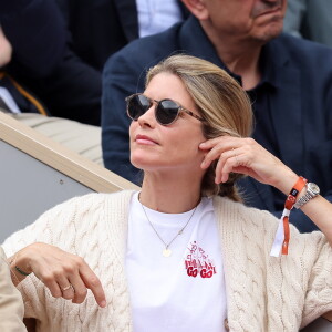 Alice Taglioni - Les célébrités dans les tribunes des Internationaux de France de tennis de Roland Garros 2024 à Paris. Le 5 juin 2024. © Jacovides-Moreau/Bestimage