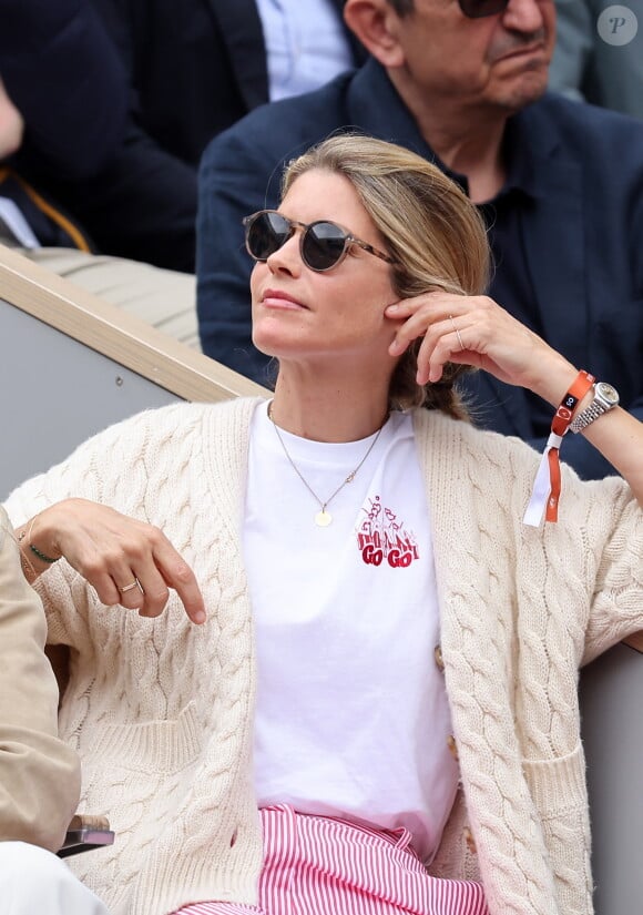 Alice Taglioni - Les célébrités dans les tribunes des Internationaux de France de tennis de Roland Garros 2024 à Paris. Le 5 juin 2024. © Jacovides-Moreau/Bestimage